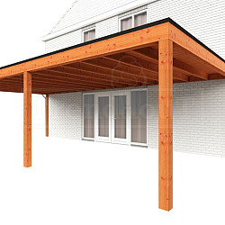 Aanbouwveranda Modena 9050x4850x2700mm (bxdxh) links