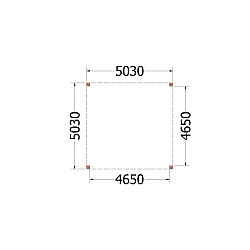 Buitenverblijf Palermo XXL 5050x5050x2480mm (bxdxh)