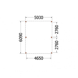 Buitenverblijf Palermo XXL 5050x6100x2480mm (bxdxh)