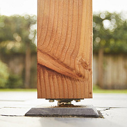 Betonpoer XL, 22x22x40cm recht, schroefdraad M20, antraciet.