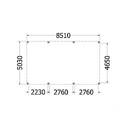 Buitenverblijf Palermo XXL 8550x5050x2480mm (bxdxh)