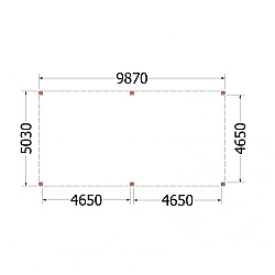 Buitenverblijf Palermo XXL 9900x5050x2480mm (bxdxh)