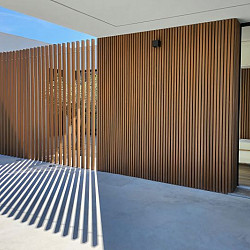 WEO® Zonweringselement Brise Soleil 42x145mm | Teak | 390cm | E-klasse