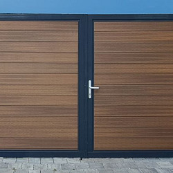 Boston maatwerk Dubbele poort klein max (B) 400cm (H) 100cm incl insteekslot