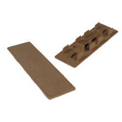 WEOSUN® Brise Soleil eindkap 42x145mm Teak (6st)