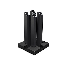 Boston Paalhouder Versterkt 120x120x200mm | RAL9005