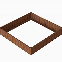 Bloembak Module+ 240x240x42cm | Corten