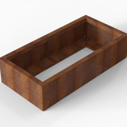 Plantenbak Module+ Corten 120x60x28cm