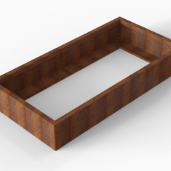Bloembak Module+ 90x180x28cm | Corten