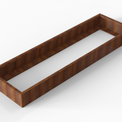Bloembak Module+ 90x300x28cm | Corten