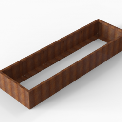 Bloembak Module+ 90x300x42cm | Corten