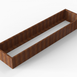 Plantenbak Module+ Corten 360x90x42cm