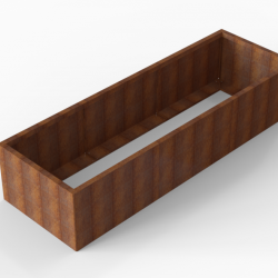 Bloembak Module+ 90x270x56cm | Corten
