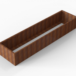 Plantenbak Module+ 90x360x56cm Corten