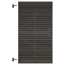 Grenen geschaafd latten deur op verstelbaar frame, horizontaal, 178x99x5cm zwart gespoten