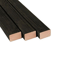 Douglas geschaafde regel gedroogd 4,5x7x400cm zwart