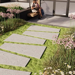 ArtiStone Oud Hollands Tegel Trapezium 120x60/30x8cm Grijs
