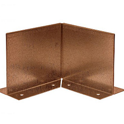 Inwendige hoek Kantopsluiting Double (flg) 10 cm - Corten