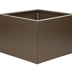 Bloembak vlak - 60x60x40 cm Supra bruin