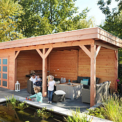 Douglas Topvision Premium Roek 298x298cm en luifel 300cm onbehandeld