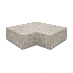 ArtiStone Oud Hollands hoekstuk traptreden 90° binnen 40x20cm Greige