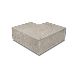 ArtiStone Oud Hollands hoekstuk traptrede 90° buiten 37x15cm Greige