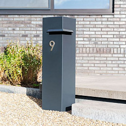 Brievenbus Aluminium - IVAR 350x350x1200 (IVA1.2)