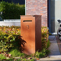 Pakketbrievenbus Corten - CASE 500x400x1200 (PCC1.2)