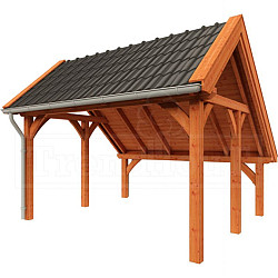 Kapschuur de Hoeve XL 11100x4400x3750mm (bxdxh)  links
