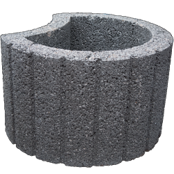 Cirkelflor Groot Zwart 48x30x30cm