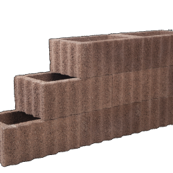 Kubusflor bruin/rood 40x60x25cm