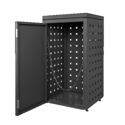 Kliko-ombouw met vaste deksel Grafietzwart 120 liter