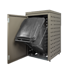 Kliko-ombouw met vaste deksel Taupe 120 liter