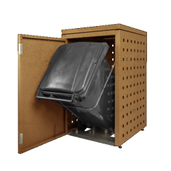 Kliko-ombouw met plantenbak Cortenstaal 240 liter