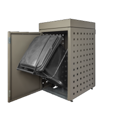 Kliko-ombouw met plantenbak Taupe 240 liter