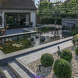 Afdekplaat-Vijverrand Chinees hardsteen 50/15x50x3cm hoekstuk