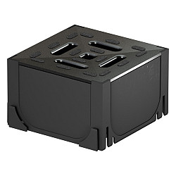 ACO Hexaline hoekstuk incl. zwart kunststof rooster