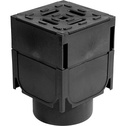 ACO Hexa Slotline inspectie/hoekstuk met onderuitloop 110mm