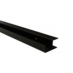 Stalen hoekprofiel met structuur poedercoating t.b.v. H-gleufpaal, 4 x 8 x 220 cm, zwart RAL9005