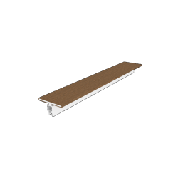 NewTechWood co-extrusie aluminium U-klikprofiel 300 cm, Teak