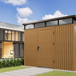NewTechWood berging Cella met enkele deur, 283 x 210 cm, Teak