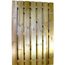 Grenen geschaafde plankendeur op verstelbaar zwart stalen frame 120 x 195 cm, recht, groen geïmpregn