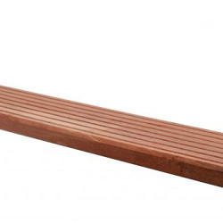 Hardhouten enkelzijdig geprofileerd dekdeel, 2,5 x 14,5 x 365 cm.