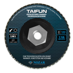 Taifun Diamant Lamellenschijf D115/M14 K120 zwart