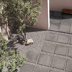 GeoCeramica® 100x100x4cm Mundo Mid Grey