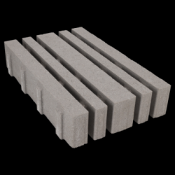 Grastegel Lineair 40x60x12cm Grijs