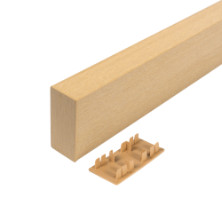 WEOSUN® Brise Soleil eindkap 42x90mm Teak (12st)
