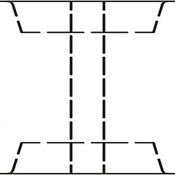 Betonpaal glad met diamantkop 10x10x280cm antraciet ongecoat tussenpaal