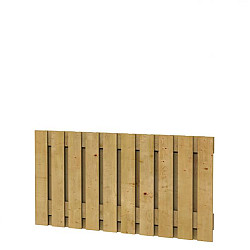 Grenen geschaafd plankenscherm 21-planks 17mm 180x90cm verticaal recht groen geïmpregneerd