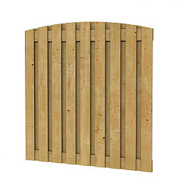 Grenen geschaafd plankenscherm 19-planks 15mm 180x180cm verticaal toog groen geïmpregneerd